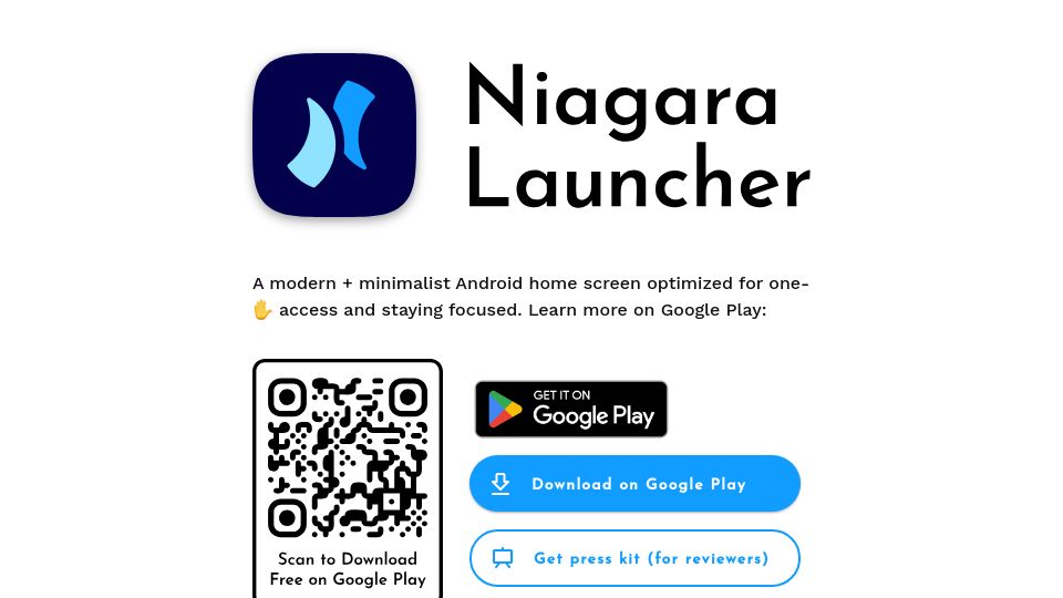 Screenshot of niagaralauncher.app: Niagara Launcher