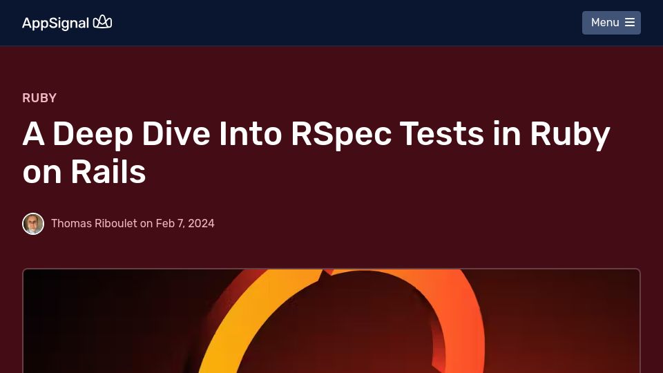 Screenshot of blog.appsignal.com: A Deep Dive into RSpec Tests in Ruby on Rails