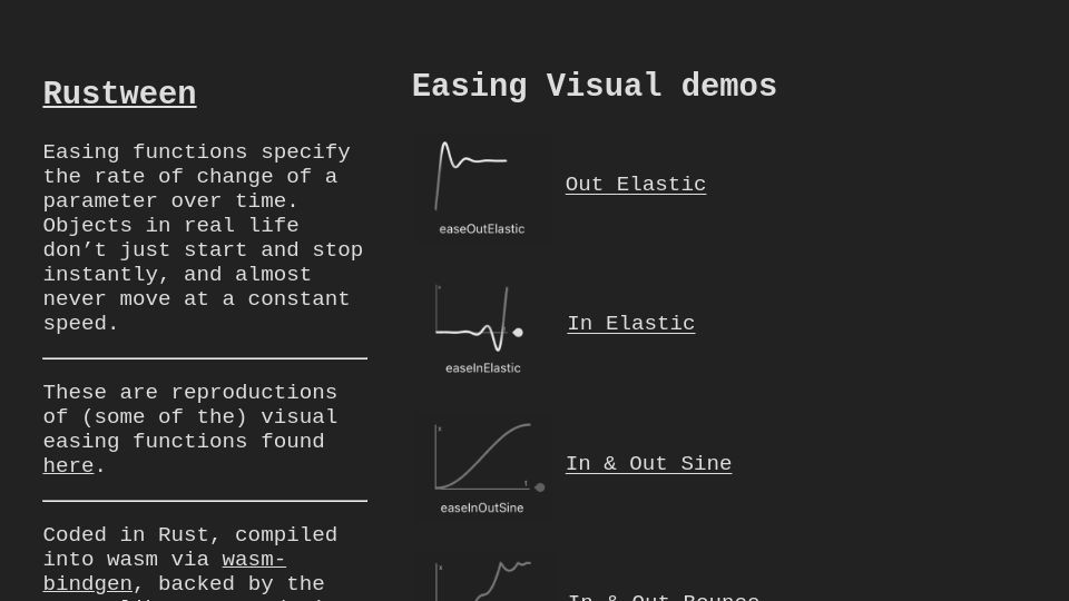 Screenshot of rustween.mtassoumt.uk: Show HN: Tweening web visualisation, in Rust – (WASM)