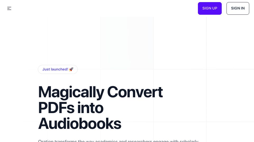 Screenshot of oration.app: Show HN: Oration (iOS) turns pdfs into audiobooks