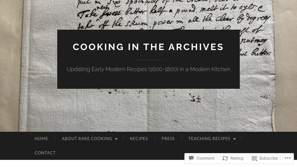 Screenshot of rarecooking.com: John Locke's recipe for Pancakes (2021)