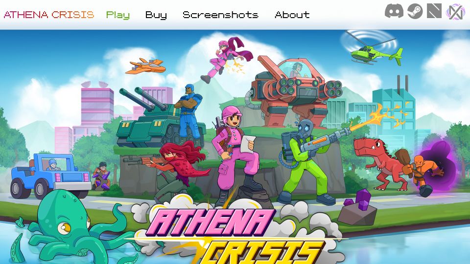 Screenshot of athenacrisis.com: Show HN: Play the game I'm developing directly on its website