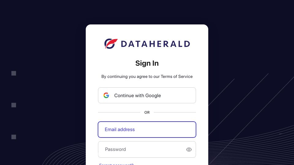 Screenshot of dataherald.com: Show HN: Natural Language to SQL "Text-to-SQL" API