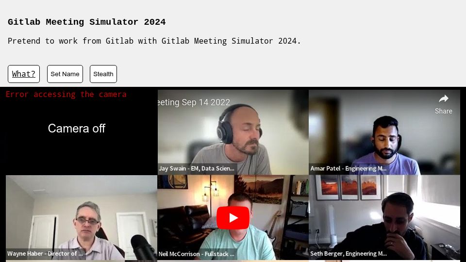 Screenshot of benjamin-brady.github.io: Show HN: Gitlab Meeting Simulator 2024
