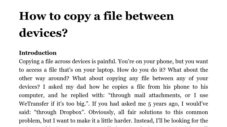 Screenshot of grdw.nl: How to copy a file between devices? (2022)