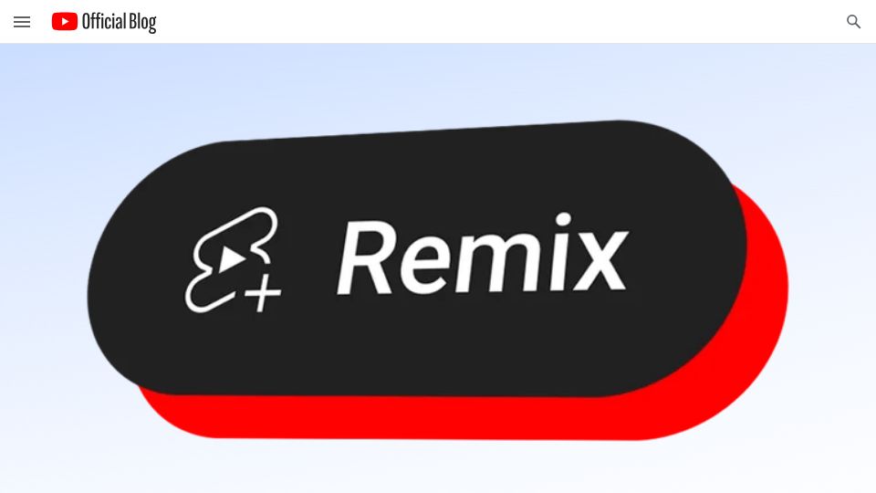 Screenshot of blog.youtube: YouTube Introduces Remixes