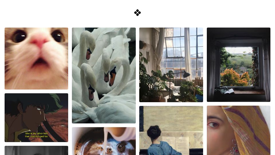 Screenshot of mood-amber.vercel.app: Show HN: I made a Pinterest clone using SigLIP image embeddings