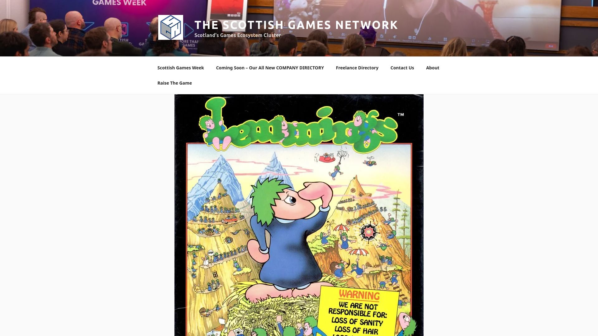Screenshot of scottishgames.net: Happy Birthday Lemmings