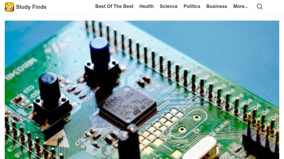 Screenshot of studyfinds.org: $5 device tests for breast cancer in under 5 seconds: study