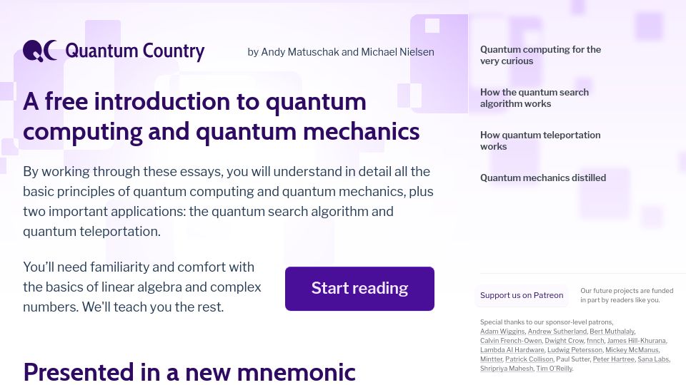 Screenshot of quantum.country: Quantum Country