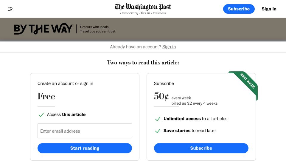 Screenshot of washingtonpost.com: Air Canada chatbot promised a discount. Now the airline has to pay it