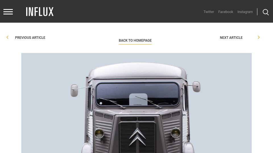 Screenshot of adrianflux.co.uk: Hip to be square – 70 years of the Citroën H Van