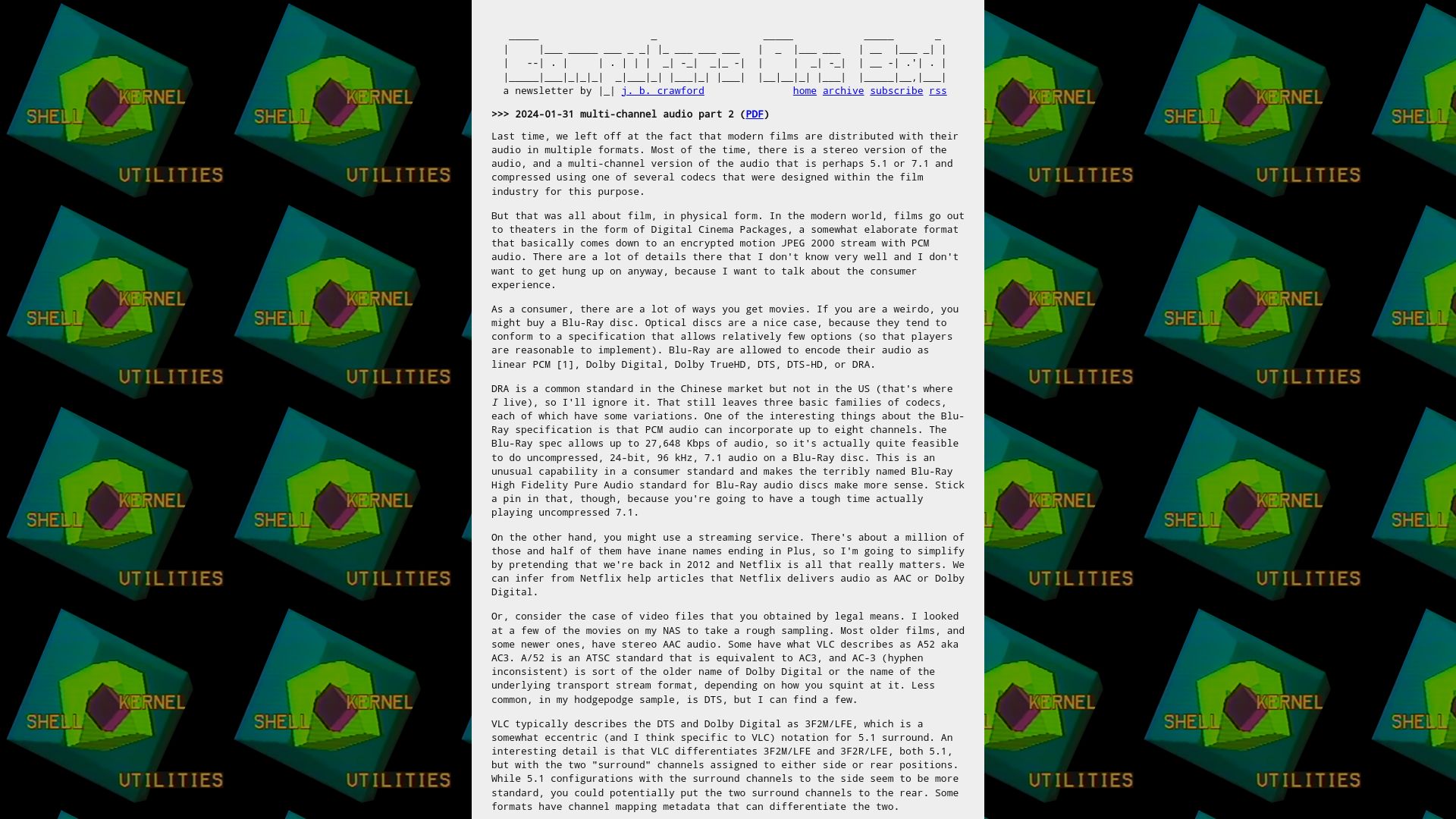 Screenshot of computer.rip: Multi-channel Audio Part 2