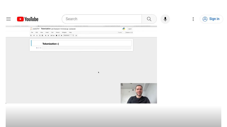 Screenshot of youtube.com: Let's Build the GPT Tokenizer [video]
