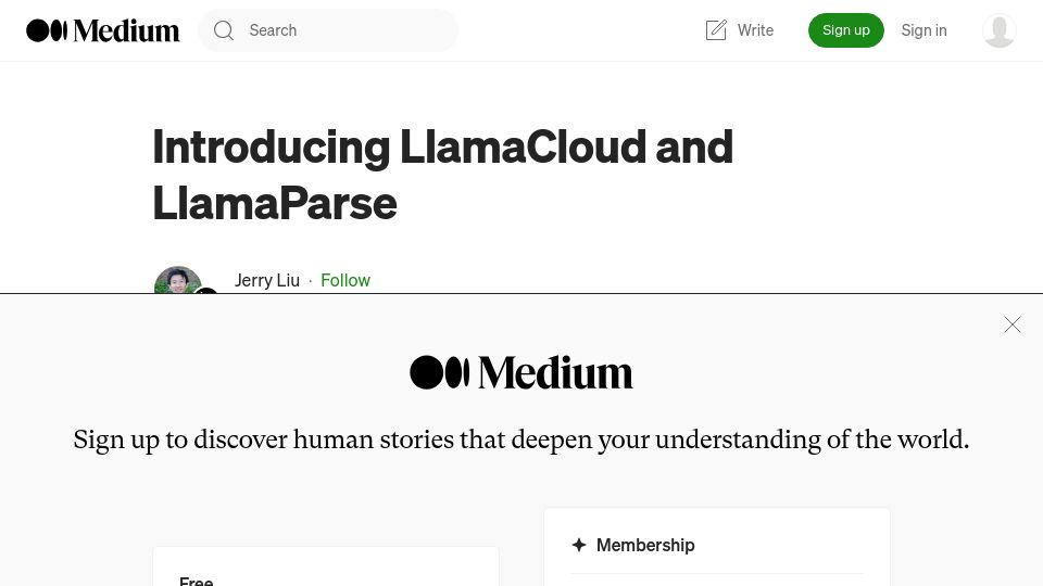Screenshot of blog.llamaindex.ai: LlamaCloud and LlamaParse