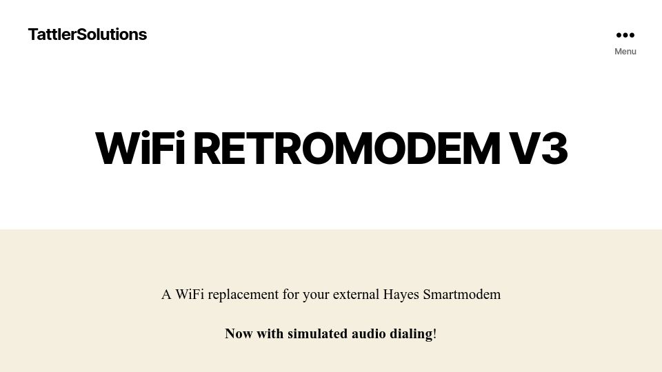 Screenshot of tempestfpga.com: Replacement PCB Replicates Early 80s Modem