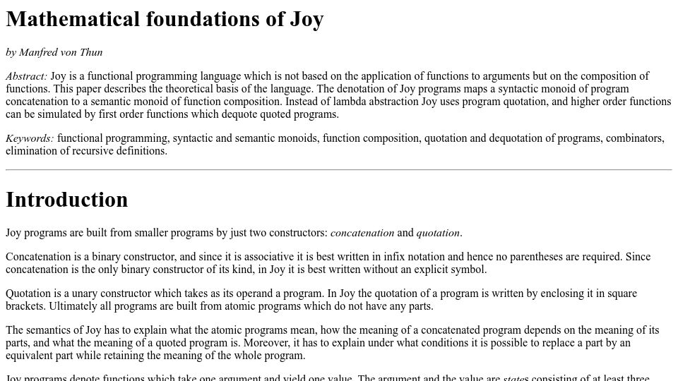 Screenshot of hypercubed.github.io: Mathematical Foundations of Joy