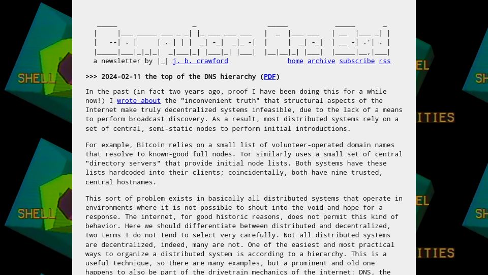 Screenshot of computer.rip: The Top of the DNS Hierarchy
