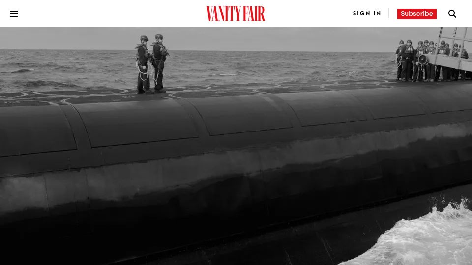 Screenshot of vanityfair.com: Life Aboard a Nuclear Submarine