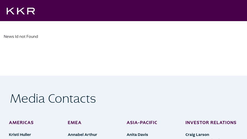 Screenshot of media.kkr.com: KKR to Acquire Broadcom's (VMware) End-User Computing Division