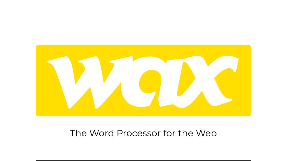 Screenshot of waxjs.net: Wax: The Word Processor for the Web