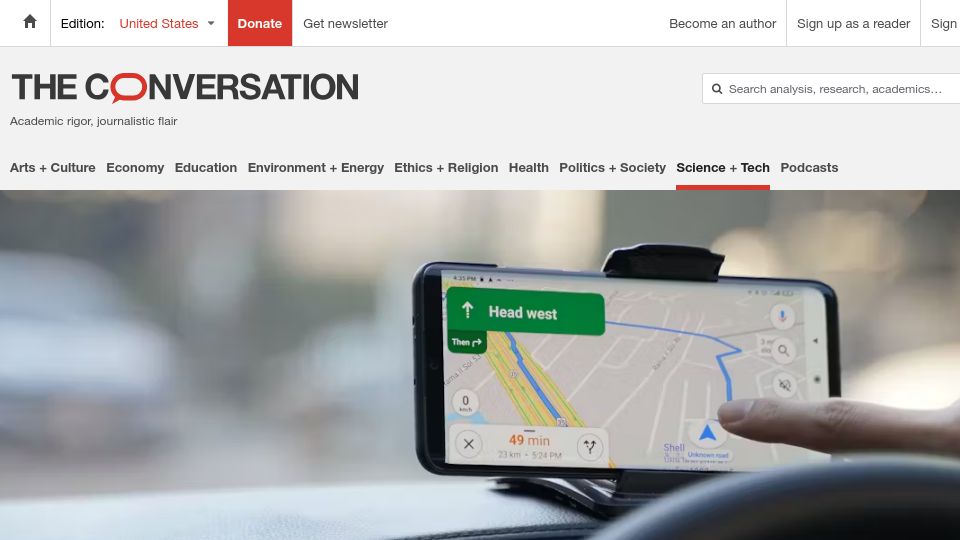Screenshot of theconversation.com: "Expertise Erosion" from Over-Reliance on AI