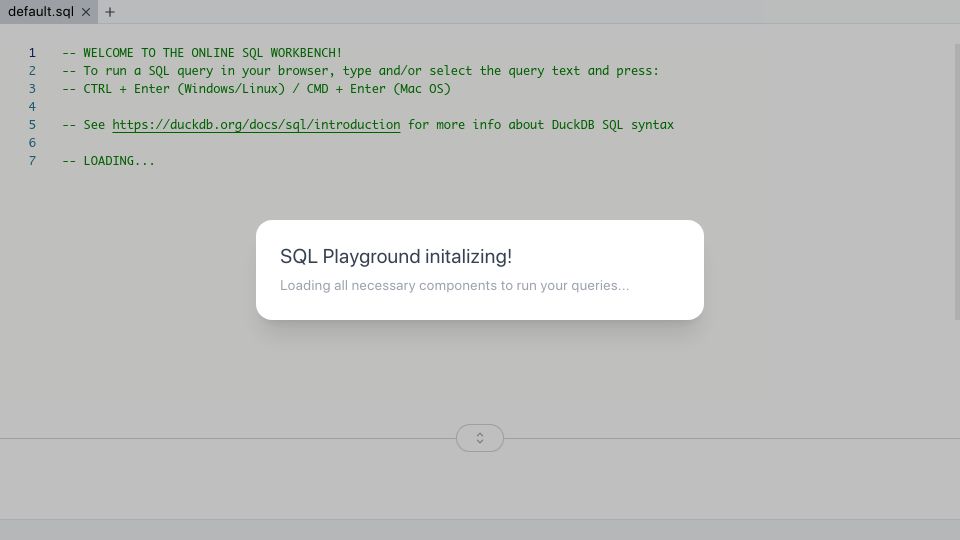 Screenshot of sql-workbench.com: Show HN: SQL workbench in the browser