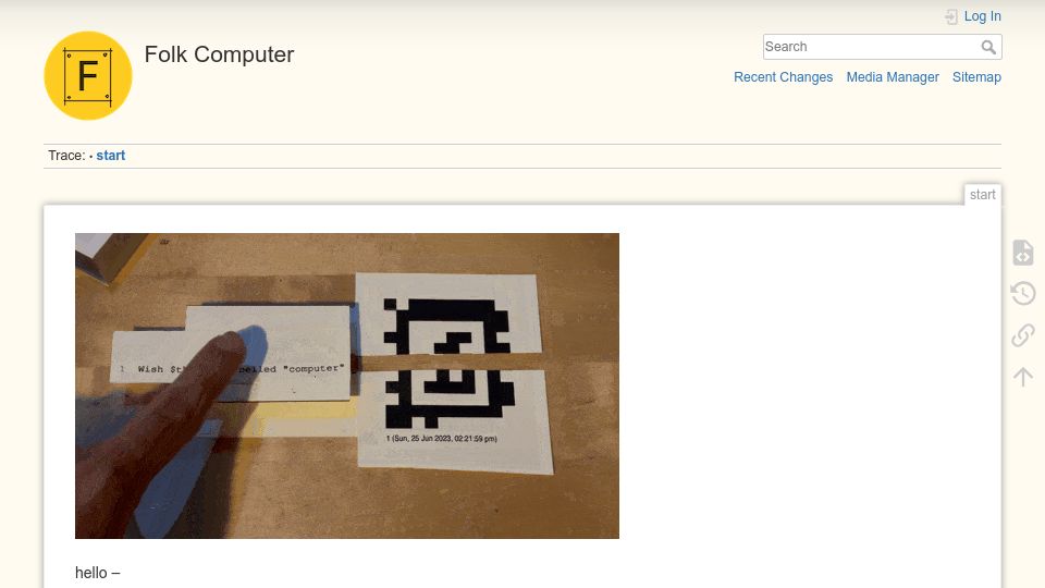 Screenshot of folk.computer: Folk Computer