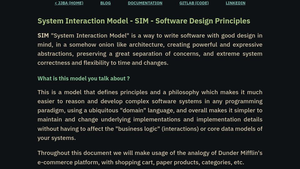 Screenshot of jointhefreeworld.org: System Interaction Model