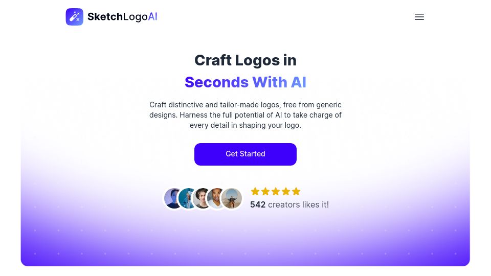 Screenshot of sketchlogo.ai: We just launched Sketch Logo AI
