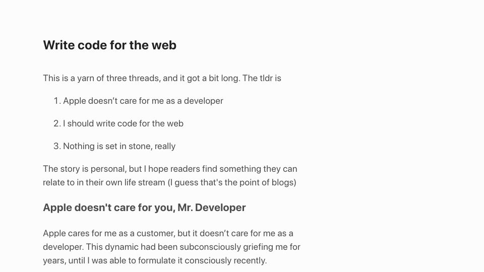 Screenshot of mrmr.io: Write code for the web