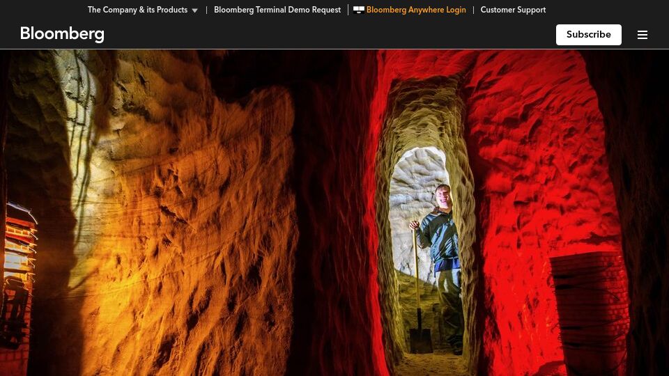 Screenshot of bloomberg.com: The underground world of hobby tunneling