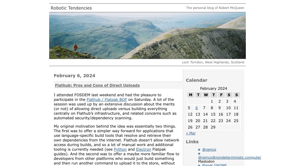 Screenshot of ramcq.net: Flathub: Pros and cons of direct uploads