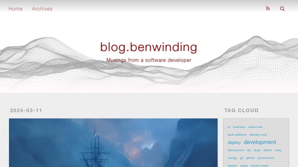 Screenshot of blog.benwinding.com: Maybe Functions