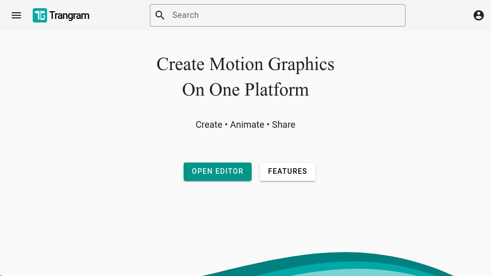 Screenshot of trangram.com: Show HN: I made a free animator. Think Adobe Illustrator but for animation