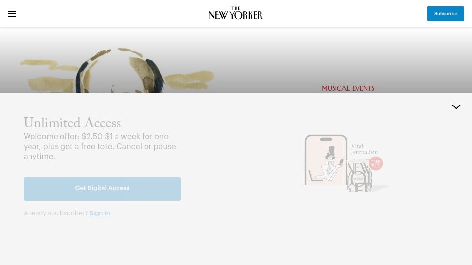 Screenshot of newyorker.com: How Arnold Schoenberg changed Hollywood