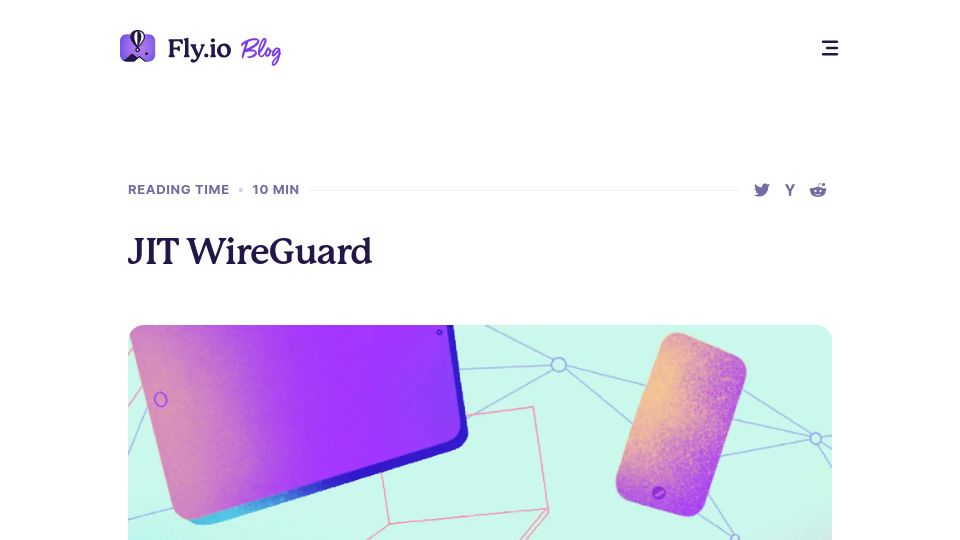 Screenshot of fly.io: JIT WireGuard