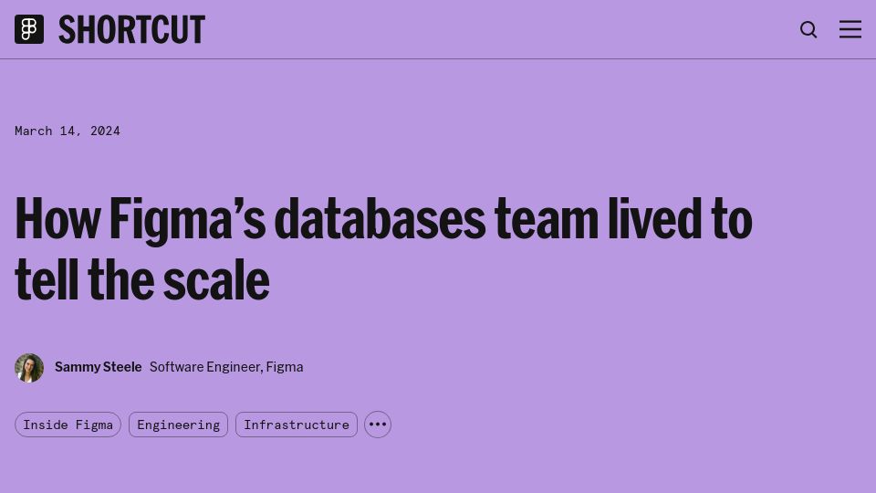 Screenshot of figma.com: How Figma's databases team lived to tell the scale