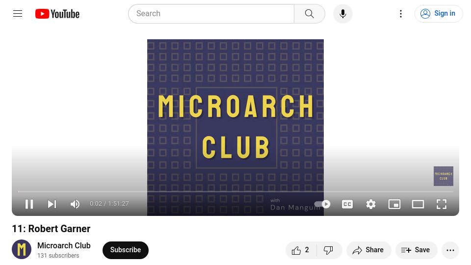 Screenshot of youtube.com: Interview with Robert Garner, Lead Designer of SPARC at Sun Microsystems [video]