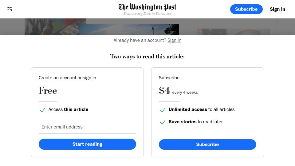 Screenshot of washingtonpost.com: Weak rules allow ultra-processed foods like Lunchables on school menus (2023)