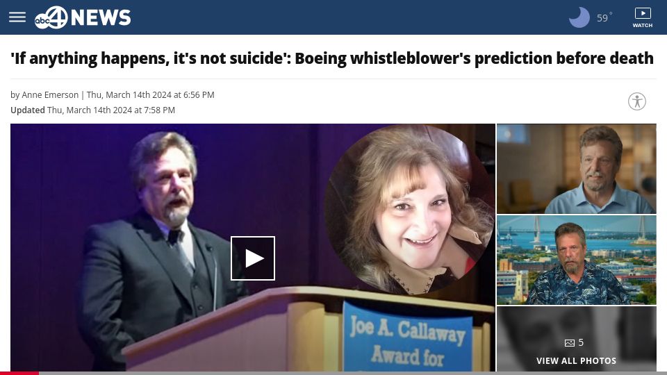 Screenshot of abcnews4.com: A friend of John Barnett said he predicted he might wind up dead