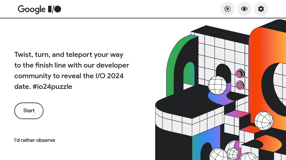 Screenshot of io.google: Google I/O '24 Puzzles