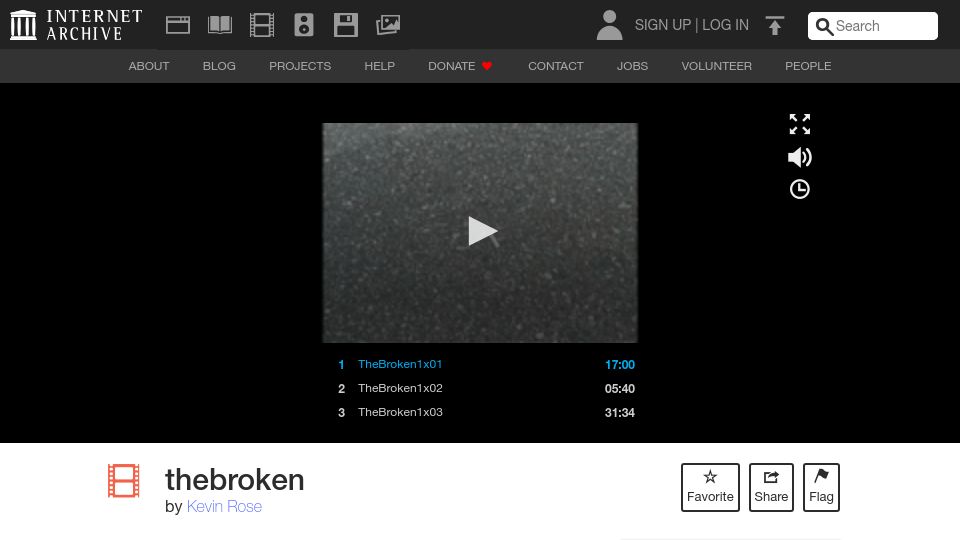 Screenshot of archive.org: Thebroken (2003)