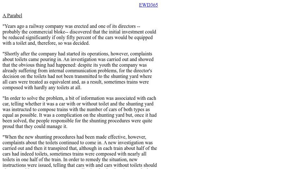 Screenshot of cs.utexas.edu: A Parabel (1973)