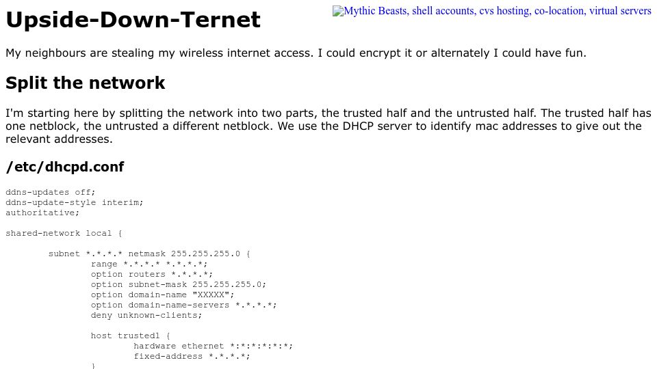 Screenshot of pete.ex-parrot.com: Upside-Down-Ternet