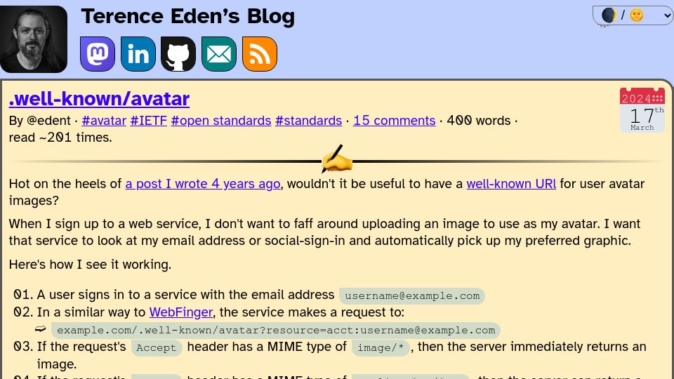 Screenshot of shkspr.mobi: .well-known/avatar