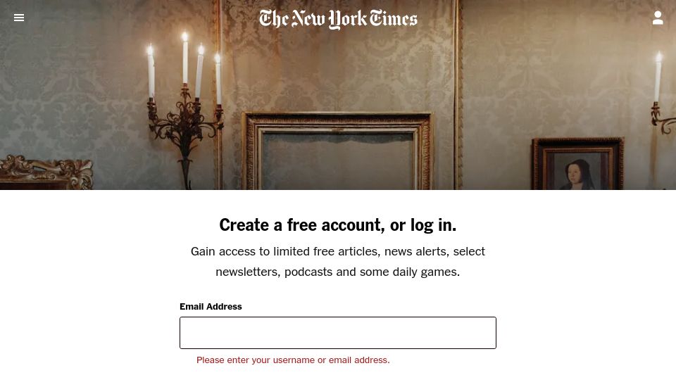 Screenshot of nytimes.com: Empty Frames and Other Oddities from the Unsolved Gardner Museum Heist