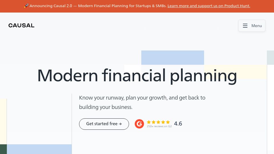 Screenshot of causal.app: Show HN: Causal 2.0 – Modern Financial Planning for Startups