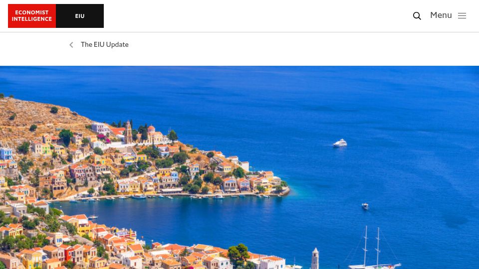 Screenshot of eiu.com: Greece, Argentina and India are the fastest improving business environments