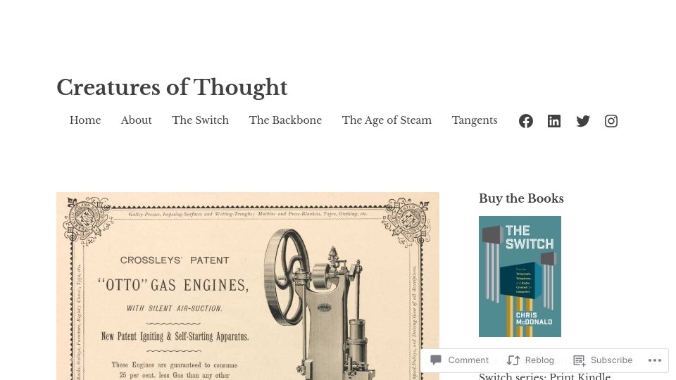 Screenshot of technicshistory.com: Twilight of the Steam Age, Part 1: Internal Combustion